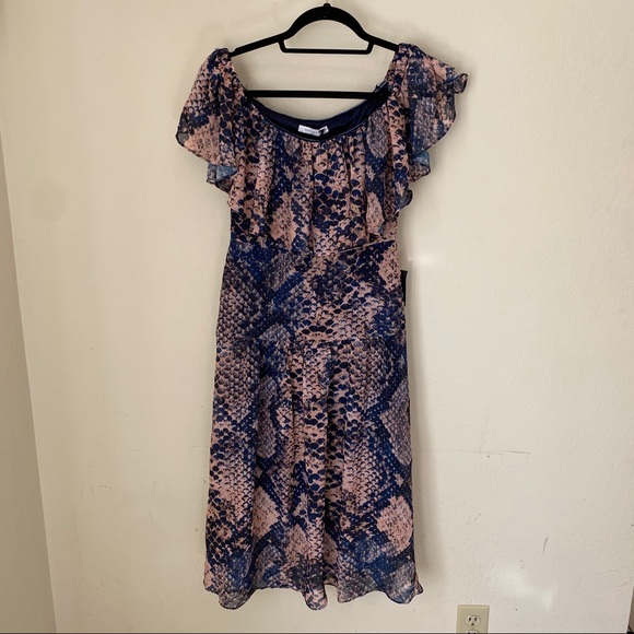Cooper St Boa Off the Shoulder Dress NWT - Picture 2 of 7